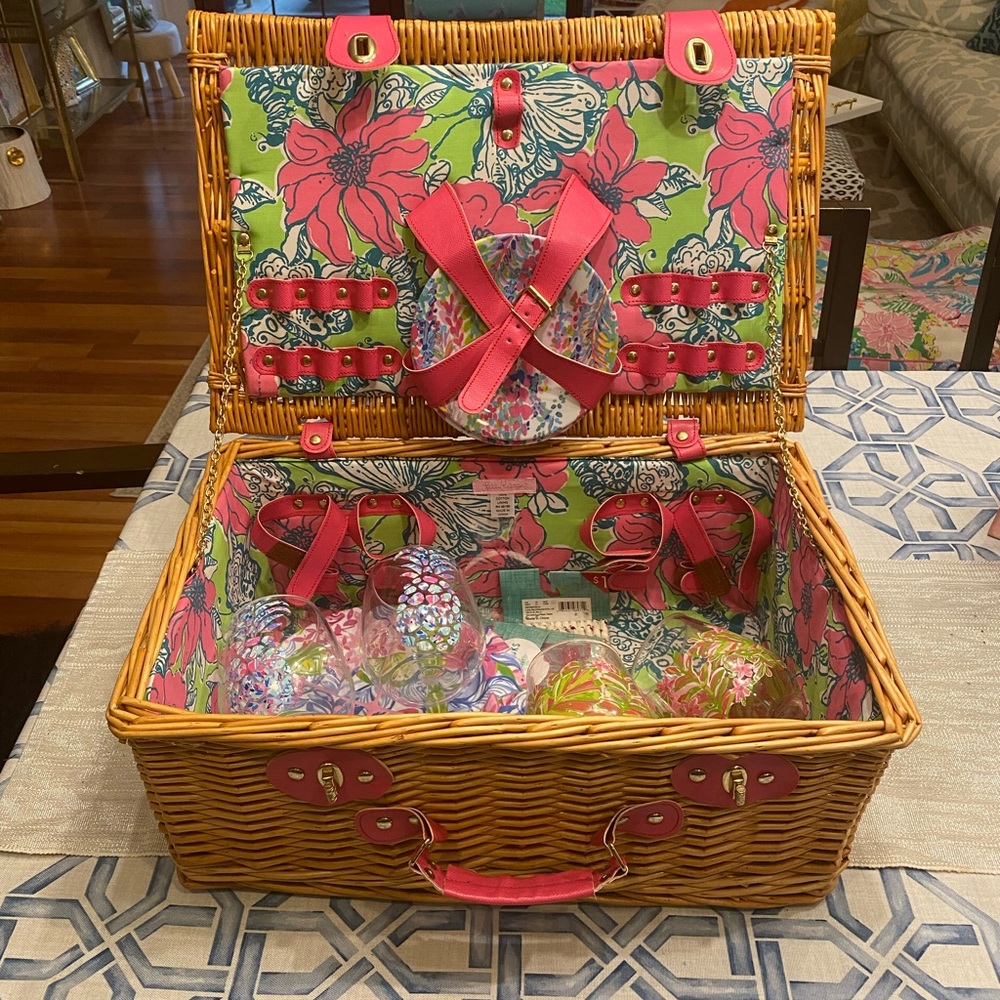 Lilly Pulitzer Picnic Basket